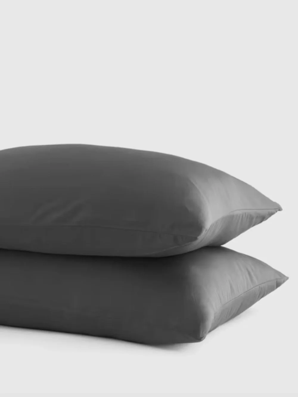 Bamboo Pillowcase Set of 2 standard cases charcoal gray